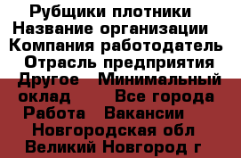 Рубщики-плотники › Название организации ­ Компания-работодатель › Отрасль предприятия ­ Другое › Минимальный оклад ­ 1 - Все города Работа » Вакансии   . Новгородская обл.,Великий Новгород г.